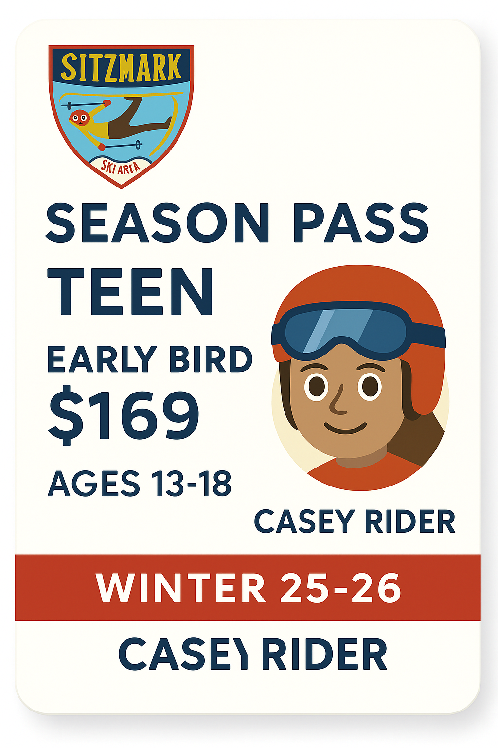 Teen Season Pass (13–18) – Early