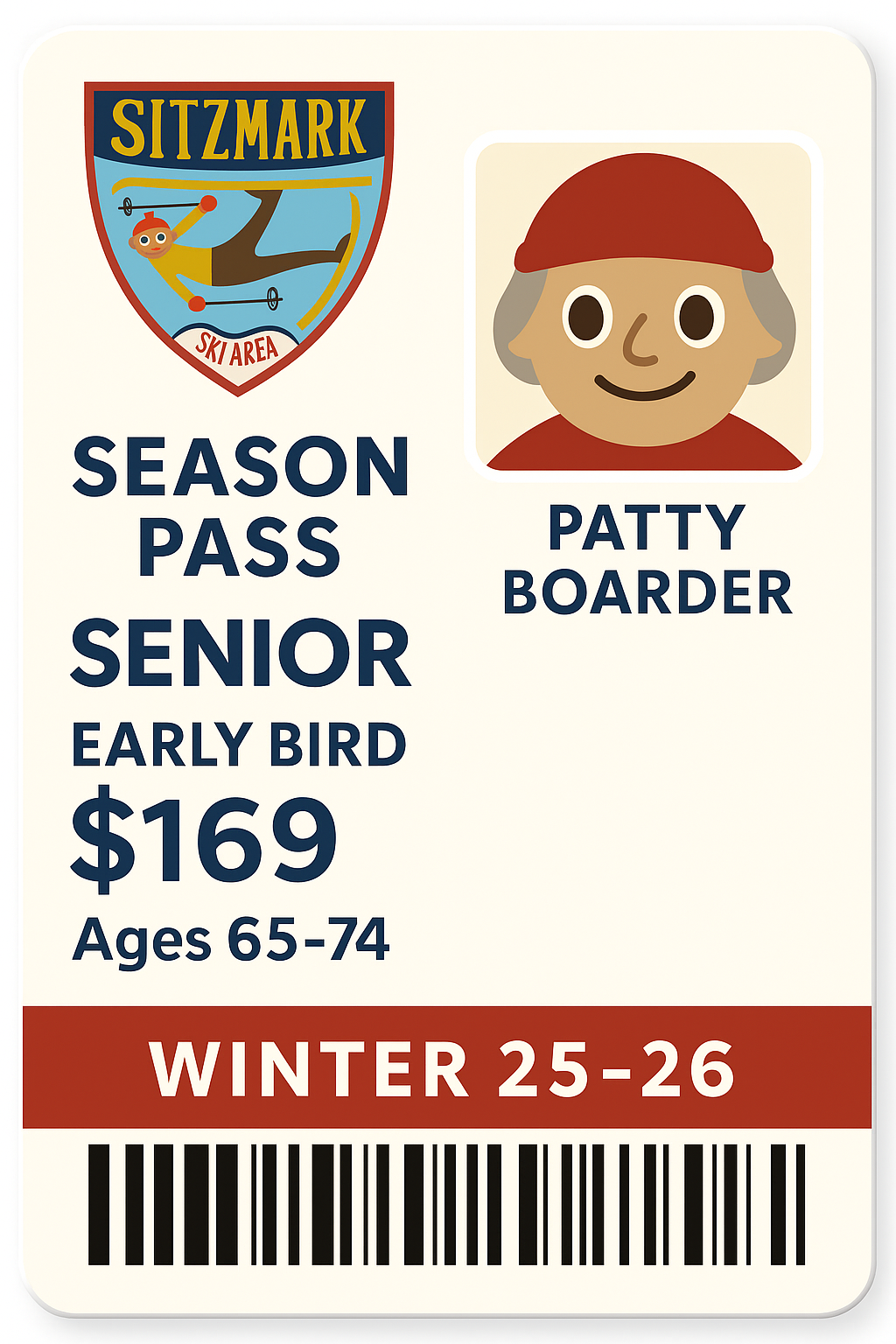 Senior Season Pass (65–74) – Early