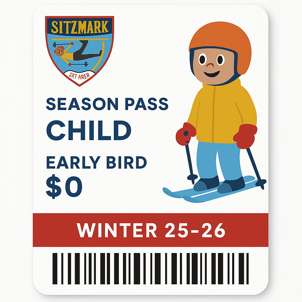 Child Season Pass (6 & Under) – Early
